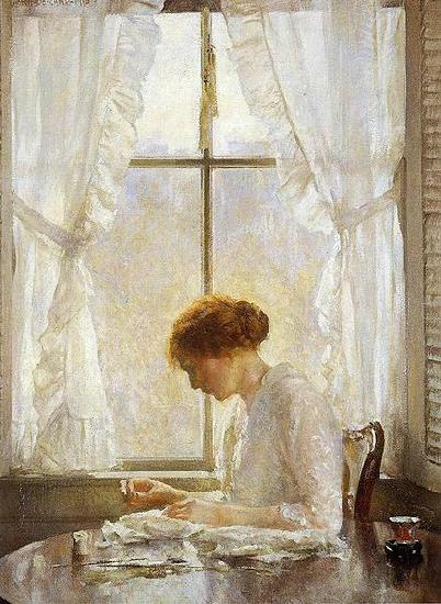 Joseph Decamp The Seamstress Sweden oil painting art